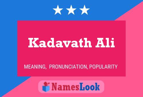 Kadavath Ali Name Poster