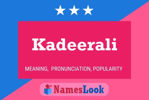 Kadeerali Name Poster