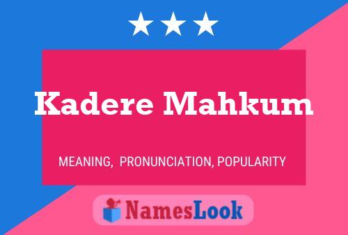 Kadere Mahkum Name Poster