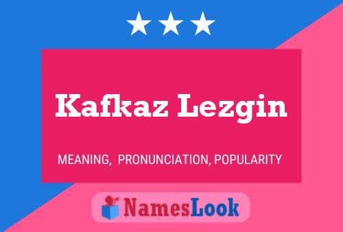 Kafkaz Lezgin Name Poster