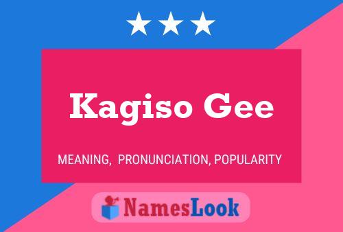 Kagiso Gee Name Poster