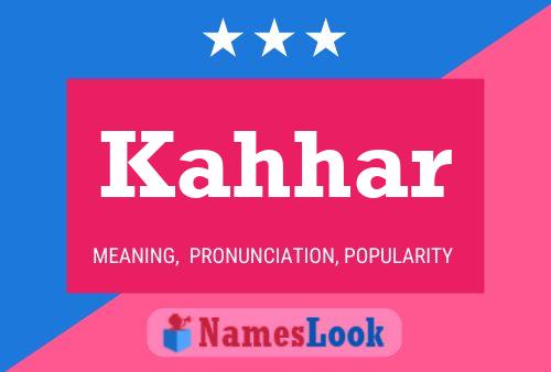 Kahhar Name Poster