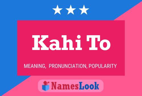 Kahi To Name Poster