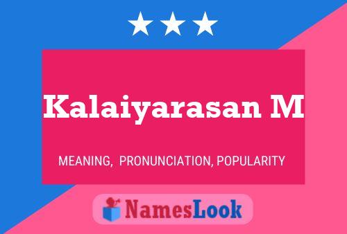 Kalaiyarasan M Name Poster