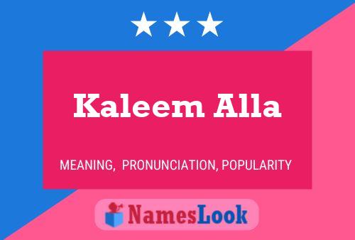 Kaleem Alla Name Poster