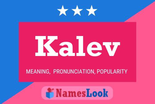 Kalev Name Poster