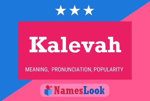 Kalevah Name Poster