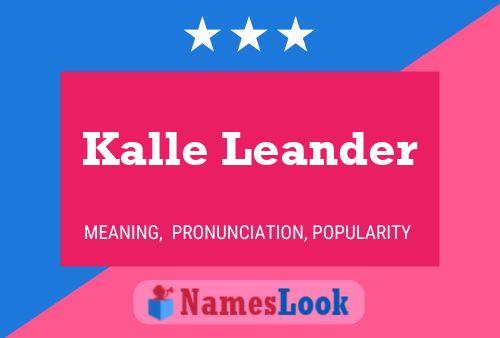 Kalle Leander Name Poster