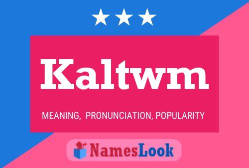 Kaltwm Name Poster