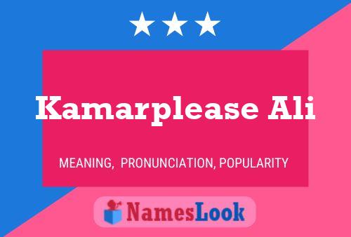 Kamarplease Ali Name Poster