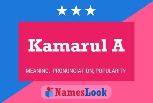 Kamarul A Name Poster