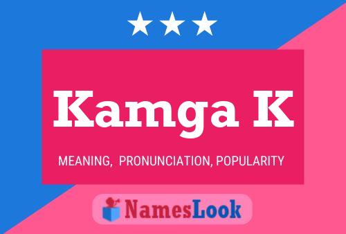 Kamga K Name Poster