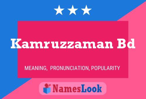 Kamruzzaman Bd Name Poster