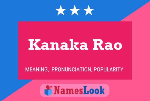 Kanaka Rao Name Poster