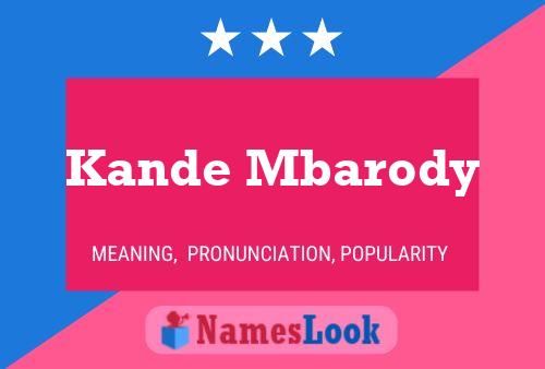 Kande Mbarody Name Poster