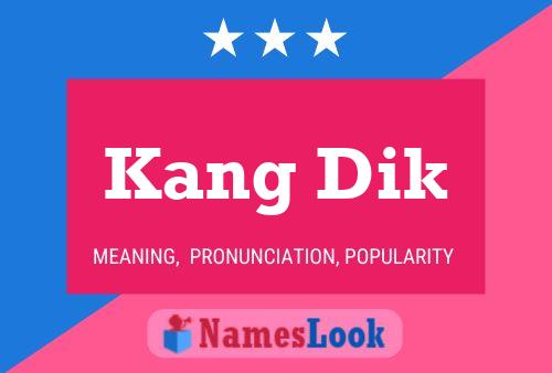 Kang Dik Name Poster