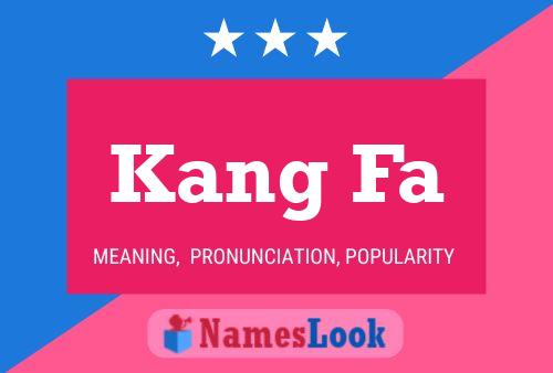 Kang Fa Name Poster