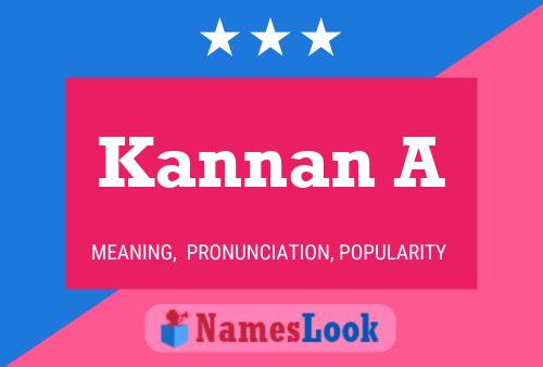 Kannan A Name Poster