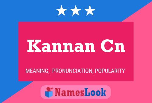 Kannan Cn Name Poster