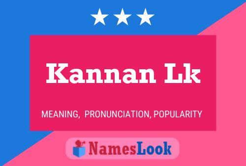 Kannan Lk Name Poster