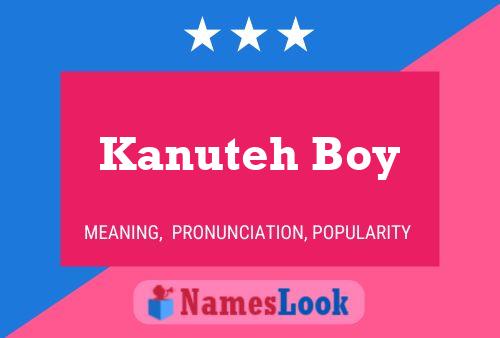 Kanuteh Boy Name Poster