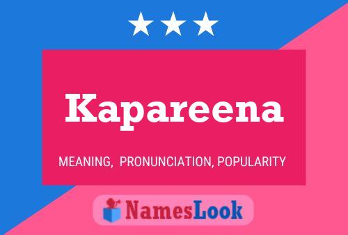 Kapareena Name Poster