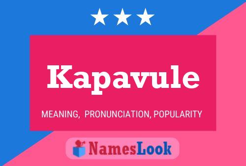 Kapavule Name Poster