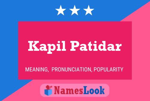 Kapil Patidar Name Poster