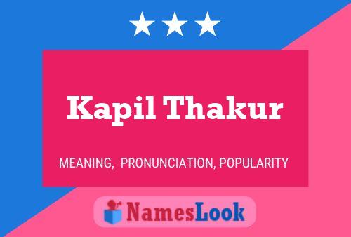 Kapil Thakur Name Poster