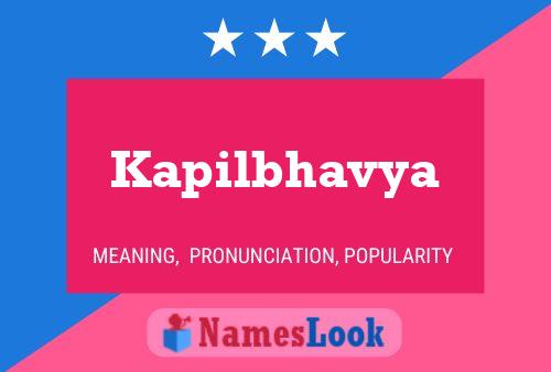 Kapilbhavya Name Poster