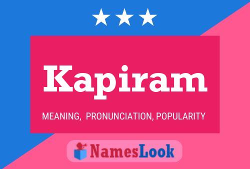 Kapiram Name Poster