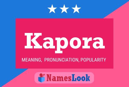 Kapora Name Poster