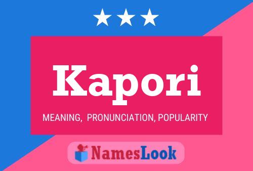 Kapori Name Poster