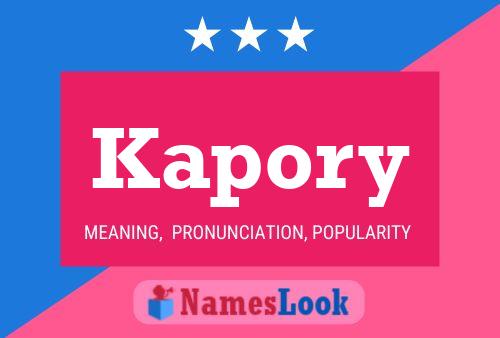 Kapory Name Poster