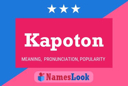 Kapoton Name Poster