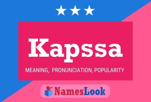 Kapssa Name Poster