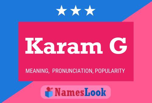 Karam G Name Poster