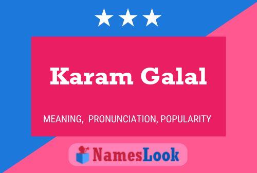 Karam Galal Name Poster