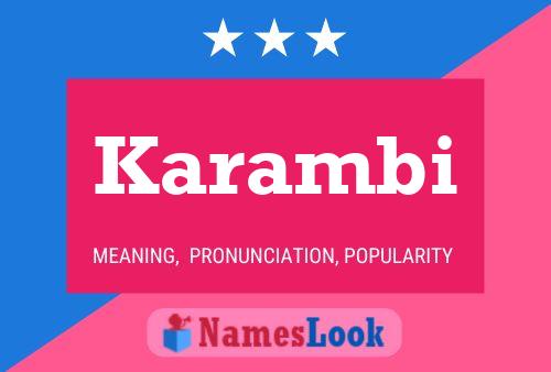 Karambi Name Poster