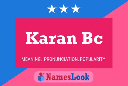 Karan Bc Name Poster