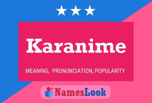 Karanime Name Poster