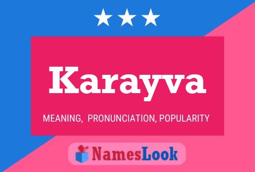 Karayva Name Poster