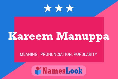 Kareem Manuppa Name Poster