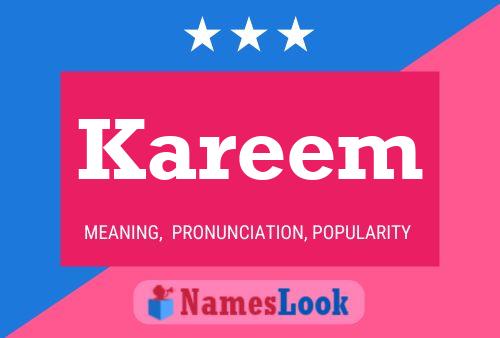 Kareem Name Poster