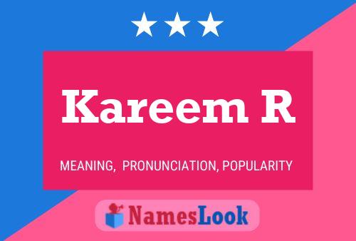 Kareem R Name Poster