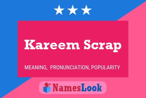 Kareem Scrap Name Poster