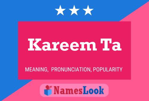 Kareem Ta Name Poster