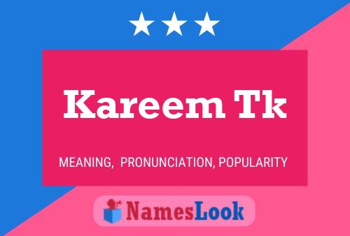 Kareem Tk Name Poster