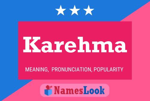 Karehma Name Poster