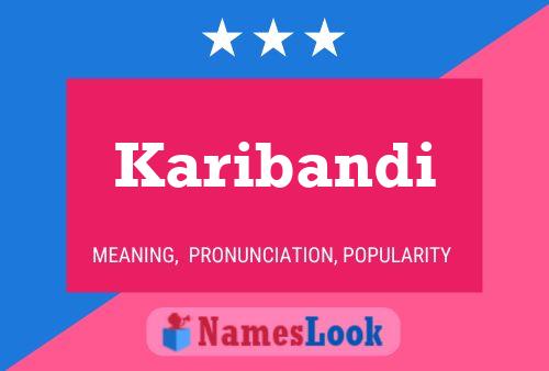 Karibandi Name Poster